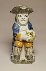 Toby Kruik, gemaakt in Staffordshire, c.1790-1810 door English School